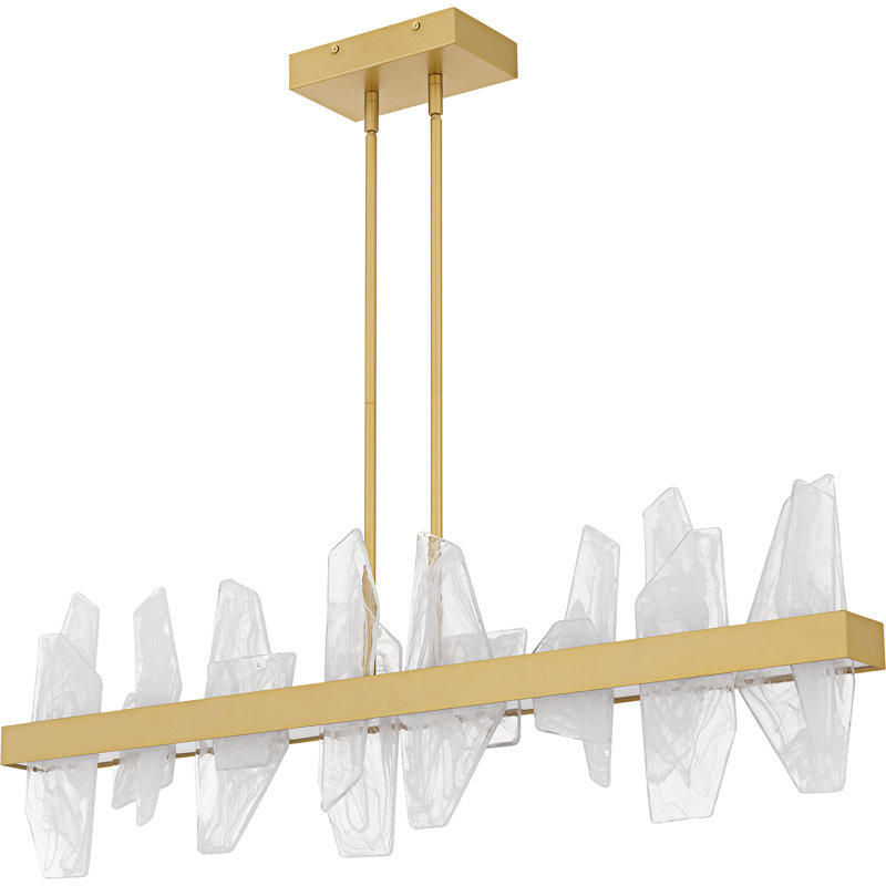 Aurelia Integrated LED Linear Chandelier, Gold