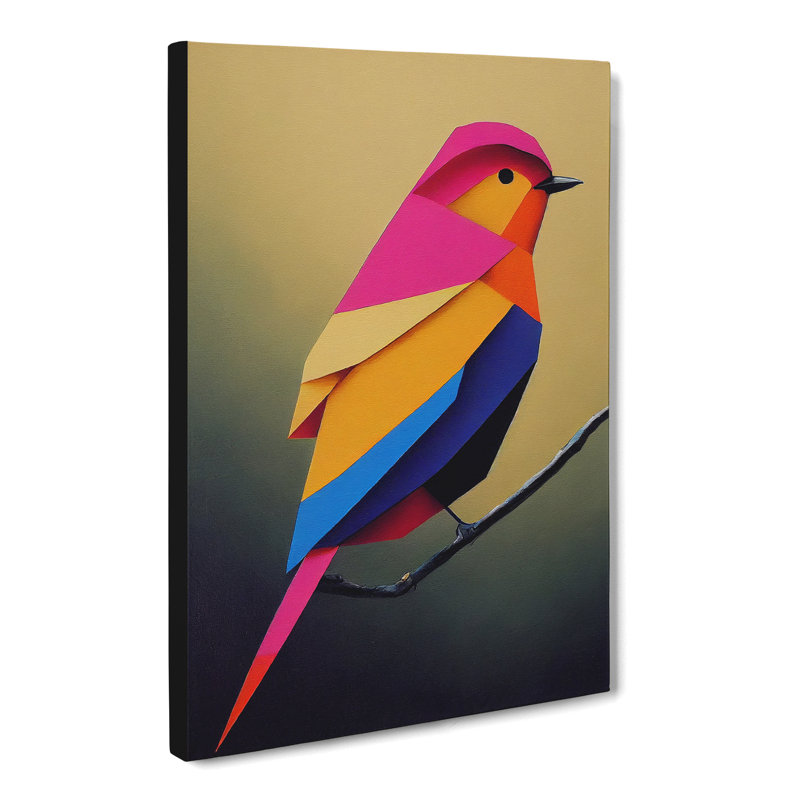 Annemore Robin Bird Painting Hypreprism - Wrapped Canvas, 76cm H x 50cm W