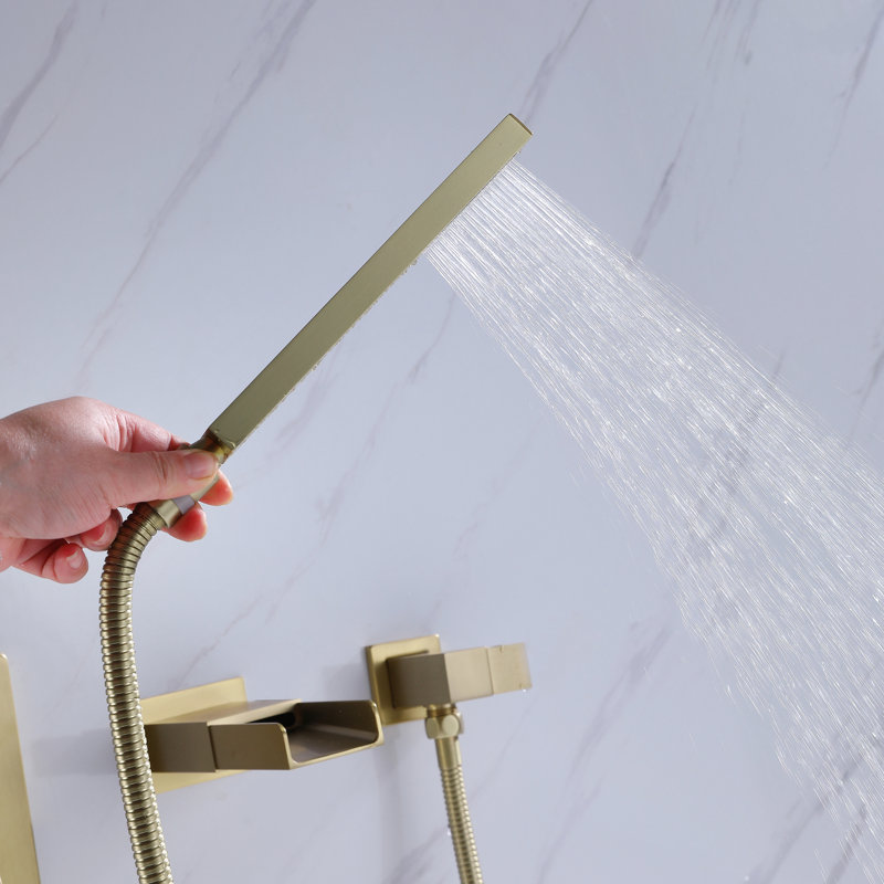 Wall Mounted Bathtub Faucet with Hand Shower