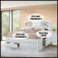 Grand lit avec rangement blanc