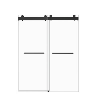 56 To 60 In. W X 76 In. H Double Sliding Frameless Soft-Close Shower Door With Premium 3/8 Inch  Thick Tampered Glass And Easy-Cleaning Coating