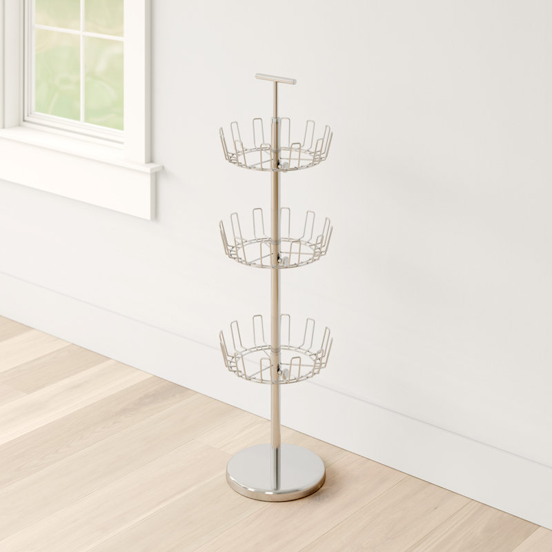 Wayfair Basics® 18 Pair Shoe Rack, Chrome