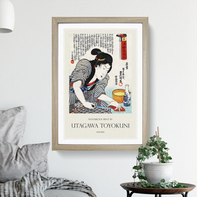 Preparing Dinner Print by Utagawa Toyokuni - Picture Frame Painting