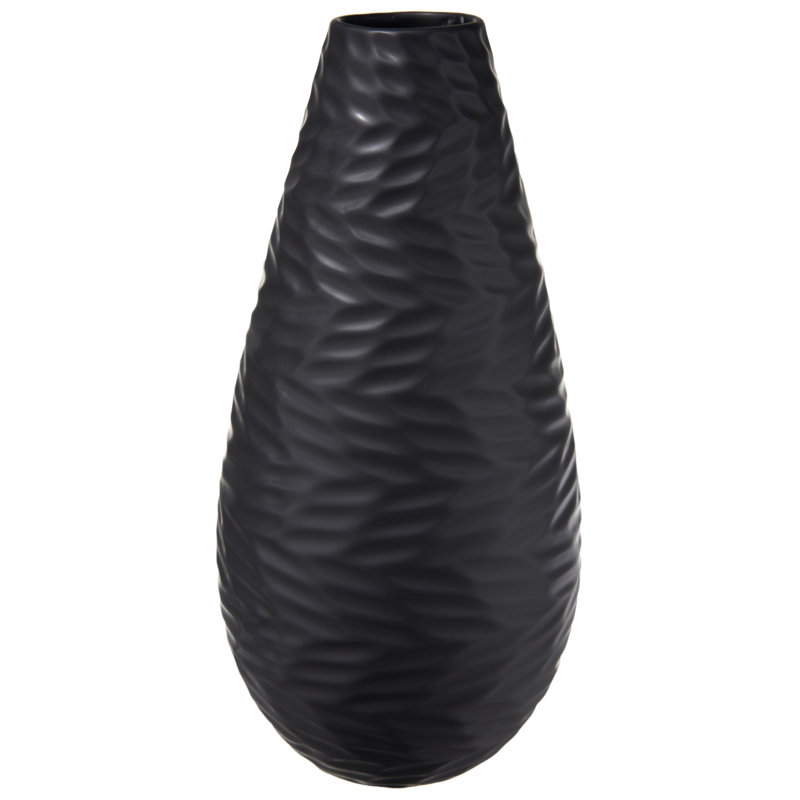 Fredric Ceramic / Porcelain Table Vase, Black