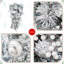 30"H Christmas Silver & White Ornament And Berry Teardrop