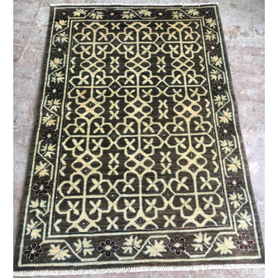 Coffee Lattice Oushak 3'1" x 4'6"