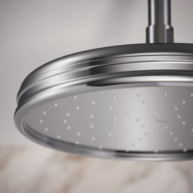 Tête de pluie traditionnelle 10 po avec jet à induction d'air Katalyst, Chrome poli, 1,75 gallon par minute