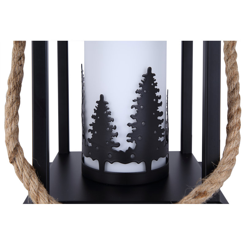 Durim 1 Light Table Lamp With Matte Black And Rope Finish And White Shade