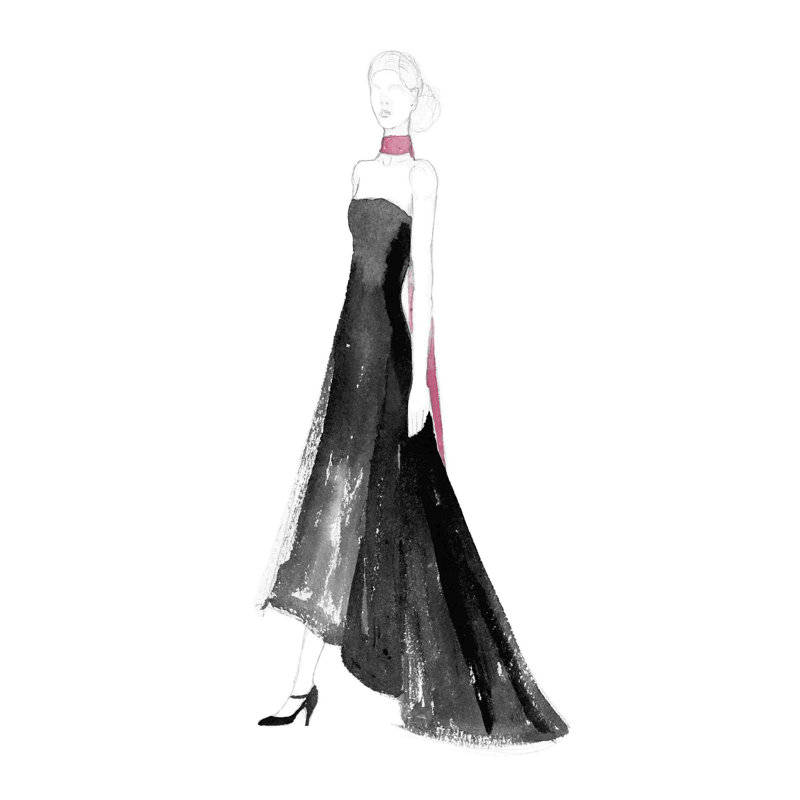 Robe noire II, H 48 po x l 32 po