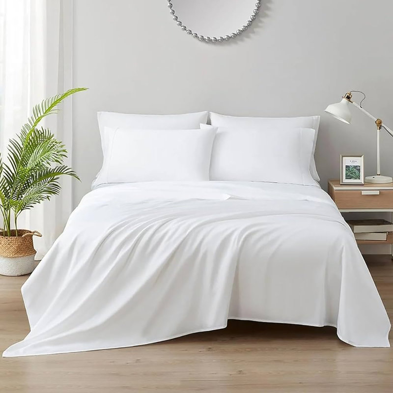 Ensemble de literie 100 % coton, Grand, Blanc