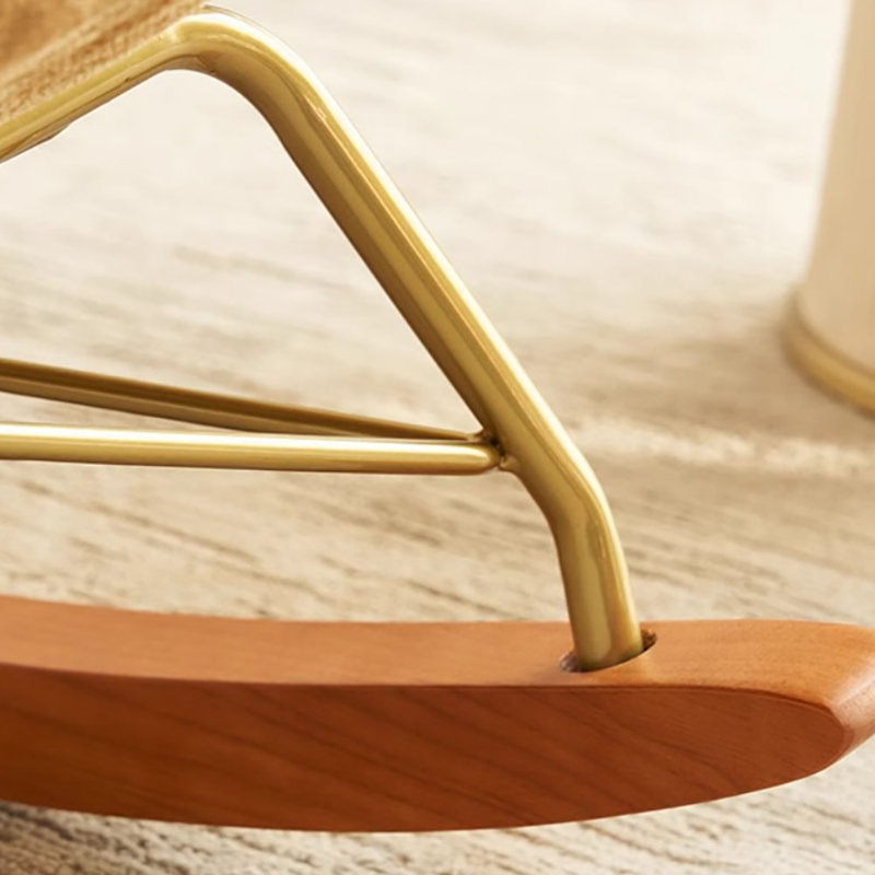 Chaise berçante décontractée de couleur assortie, Jaune, Jaune