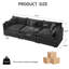 3 Seater Chenille Sofa-1608385