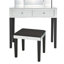 Coiffeuse de maquillage avec tabouret de coin 2 tiroirs Amaris-22336402