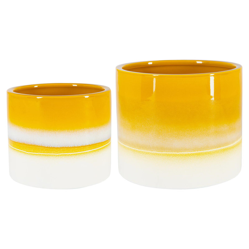 Ceramic Pot Planter, Yellow
