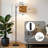 Arc Floor Lamp with Adjustable Lampshade Vintage Pocket Watches Standing Lamp 3 Color Temperatures Dimmable Tall Pole Lamp with Foot Switch for Bedroom