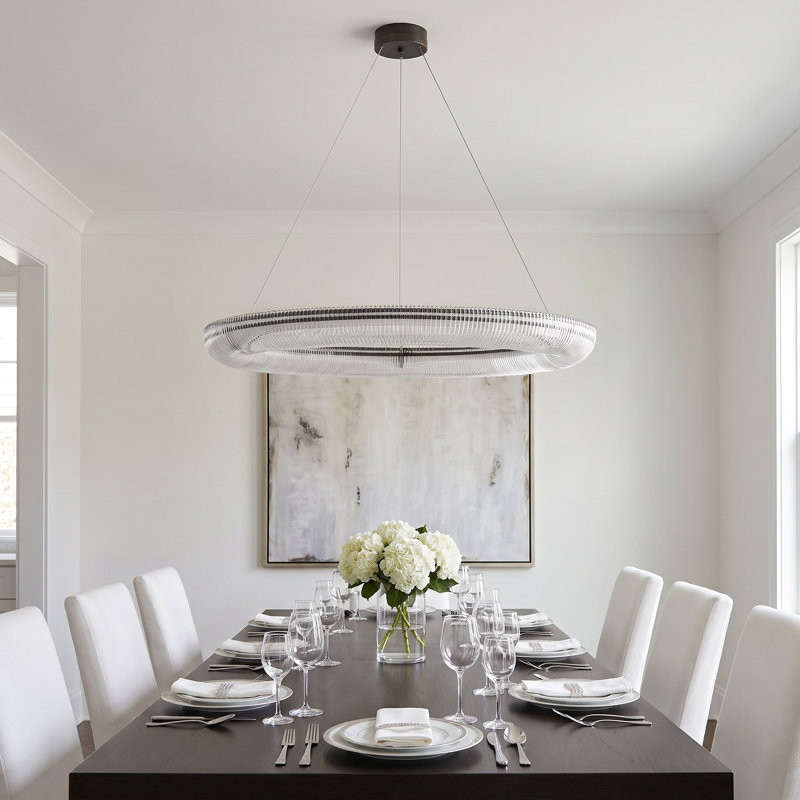 Pierce 1 - Light Chandelier, 30, Burnished Brass