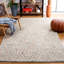 Tapis bleu / rouille en laine touffeté à la main Daly-68514974