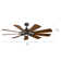  65" 9 - Blade LED Windmill Ceiling Fan with Wall Control and Light Kit Included
