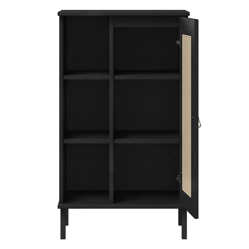 Helston Solid Wood 1 - Door Accent Chest, Black