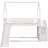 Twin over Twin House Bunk Bed with Convertible Slide,Storage Staircase-91054556