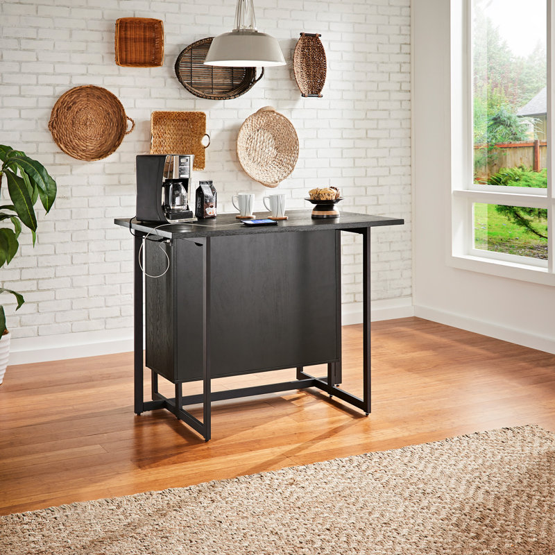 Îlot de cuisine avec plateau en bois manufacturé Purkey