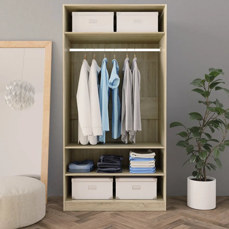 Abbeydale Wardrobe, Sonoma Oak, 200cm H x 100cm W x 50cm D