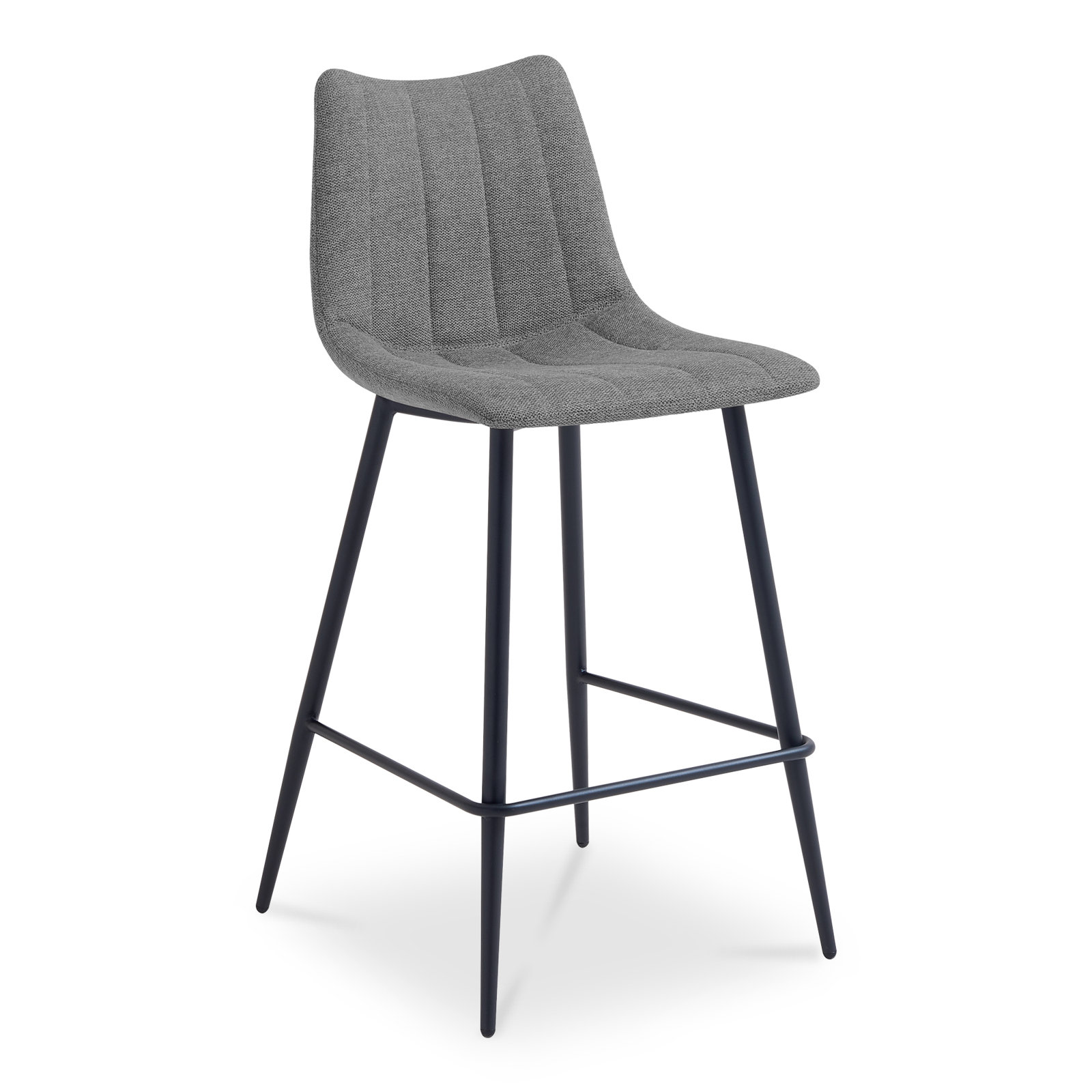 Finnigan Counter & Bar Stool, Bar Stool (30" Seat Height), Dark Gray/Fabric