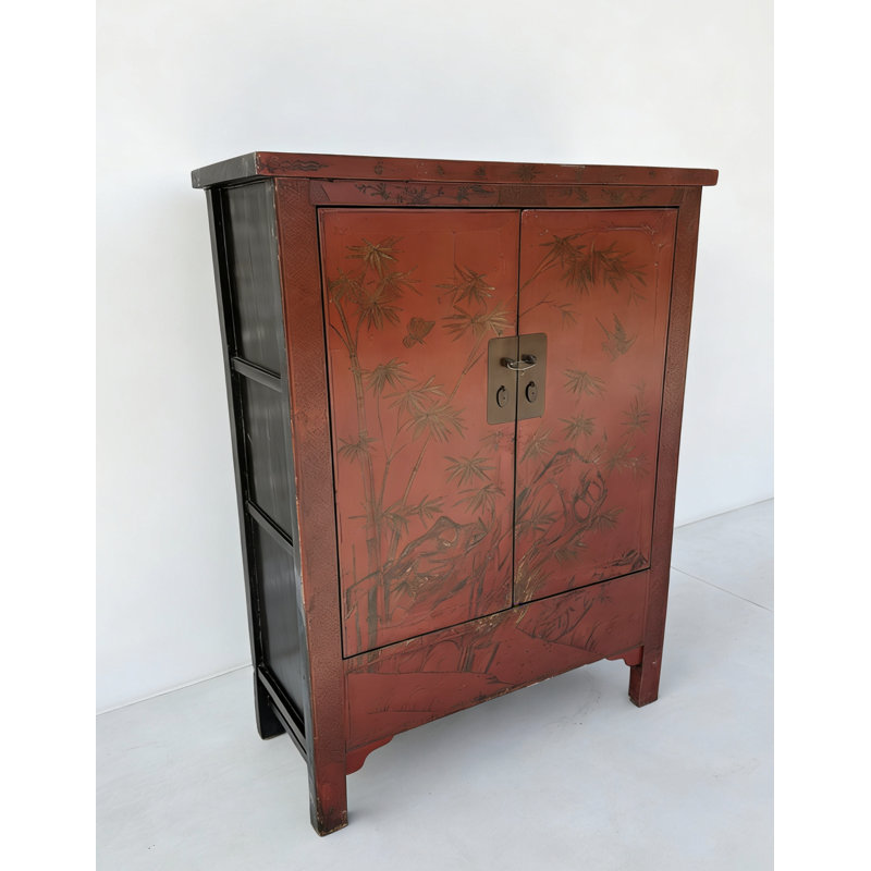 Armoire en orme peinte à la main de style chinois