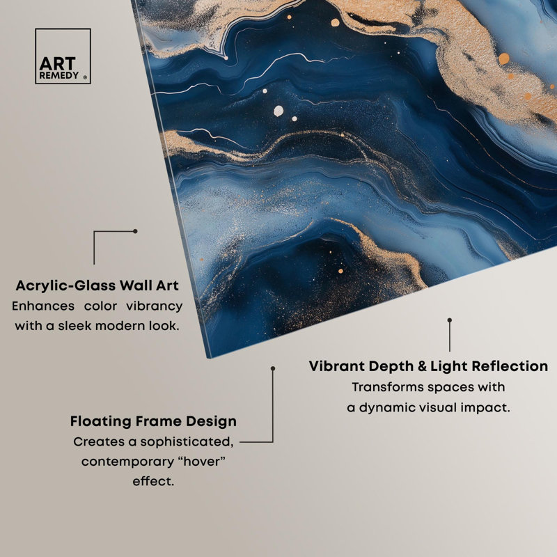 Art mural géode acrylique Deep Sea Geode II par Art Remedy, prêt à être suspendu, H 24 po x l 24 po