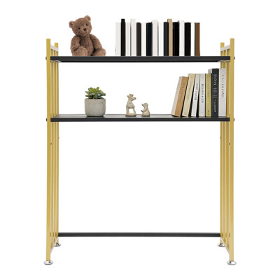 2-Tier Desktop Bookshelf Desktop Organizer Display Rack