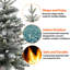 2 pièces arbre de Noël artificiel enneigé 3 pi avec 70 lumières DEL de qualité supérieure