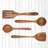 4-Piece Premium Teak Wood Spatula Set