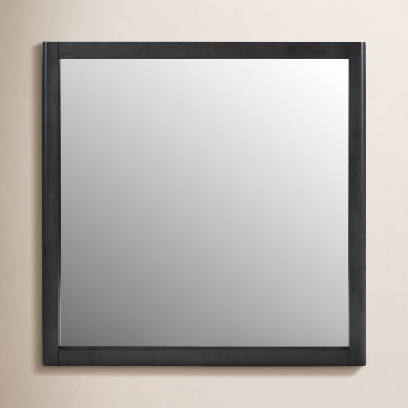 Akira Wood Wall Mirror, Gray Wash