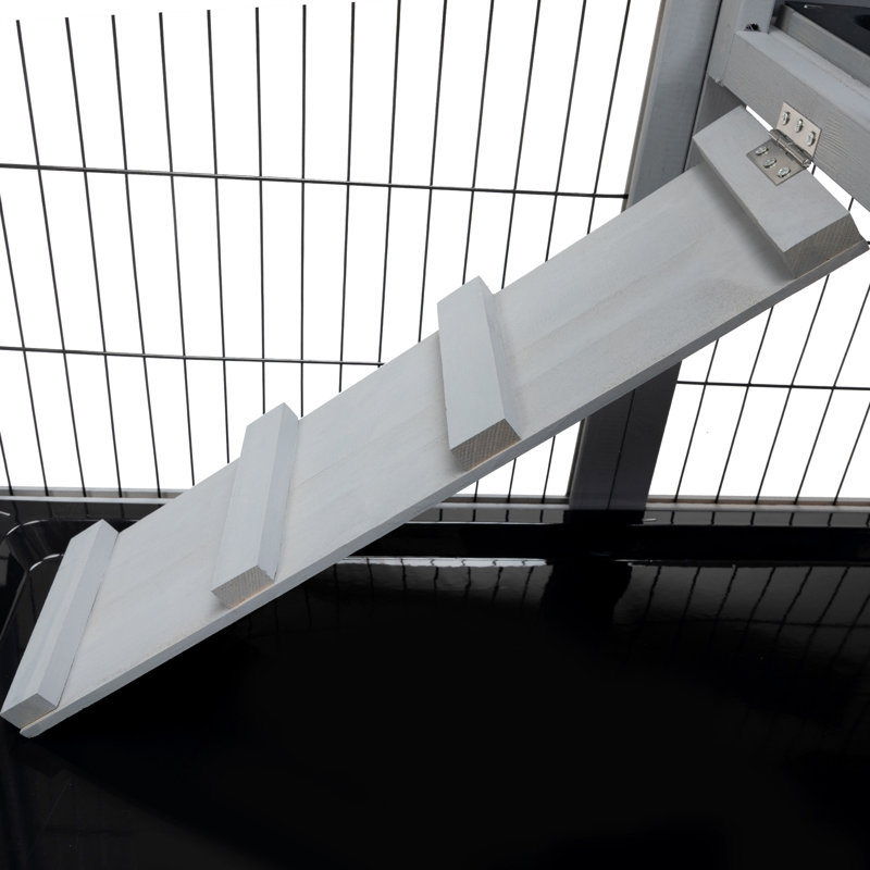 Cage à 2 niveaux avec 4 roulettes, Gris