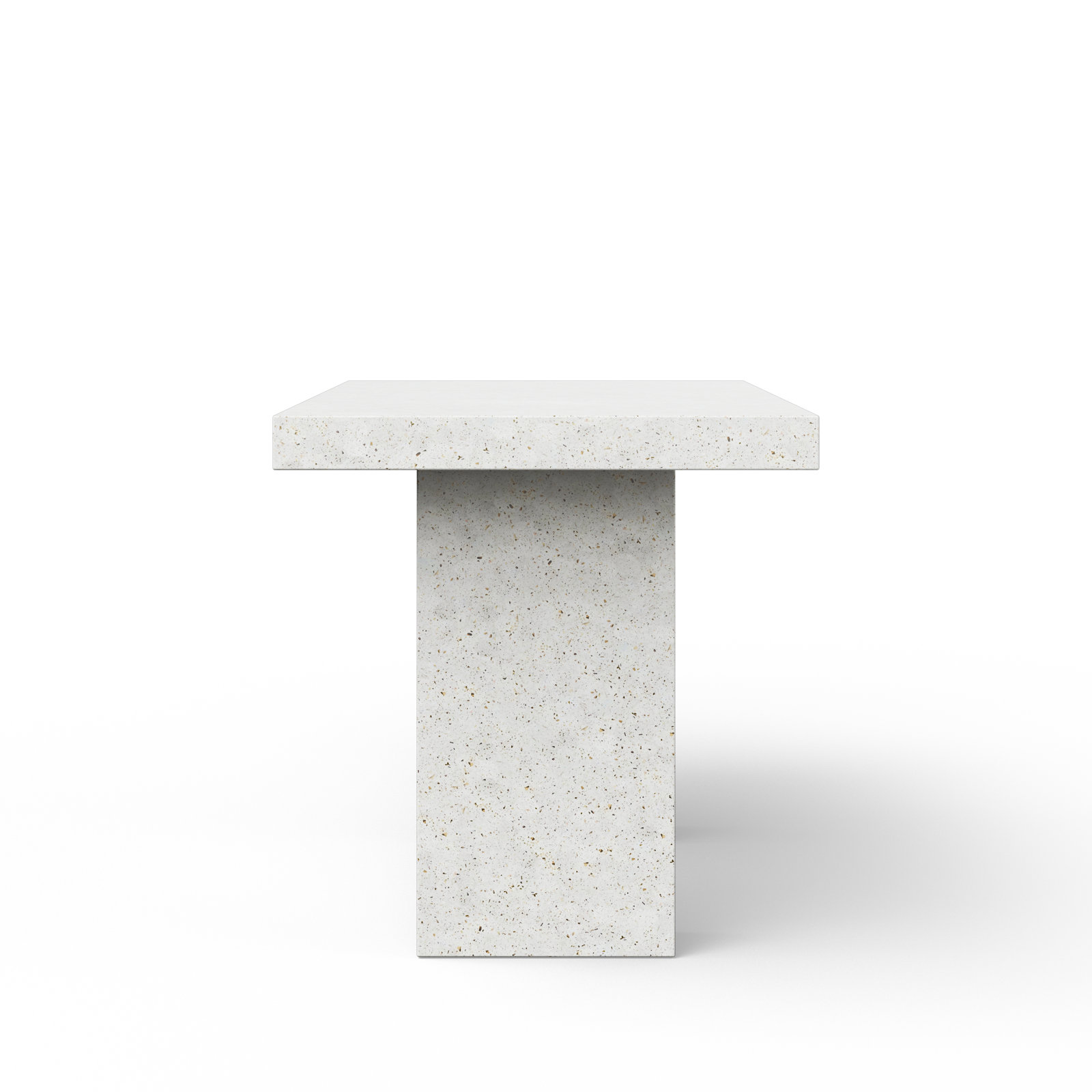 Kareen Dining Table, Bar Table (41.75" Height), 82.75" L x 39.25" W, Ivory Terrazo