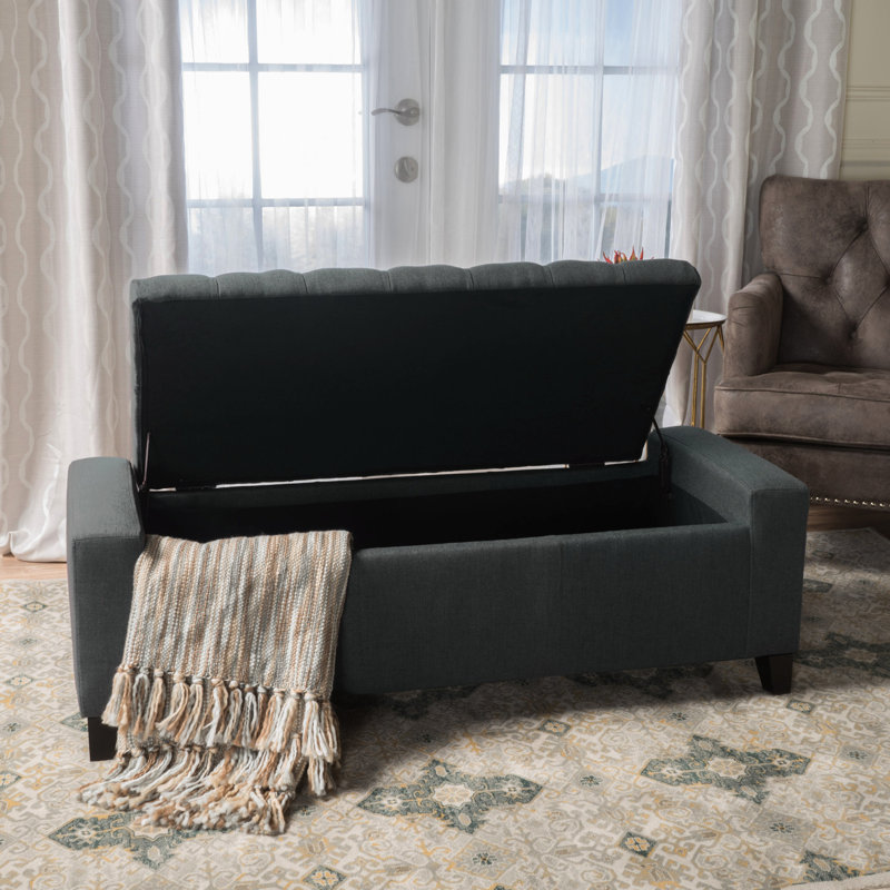 Stylish Dark Gray Storage - 20.50D X 51.00W 16.64H Enhances Your Living Area Decor Improves Room Appearance