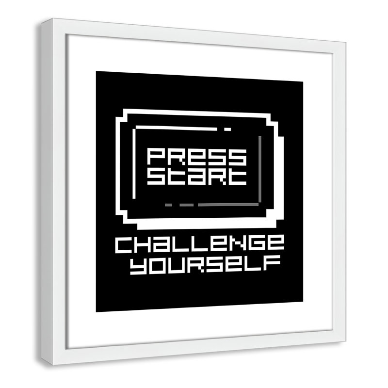 Décoration murale pour enfant challenge, H 17 po x l 17 po x P 1,19 po, Encadré de boîte blanc