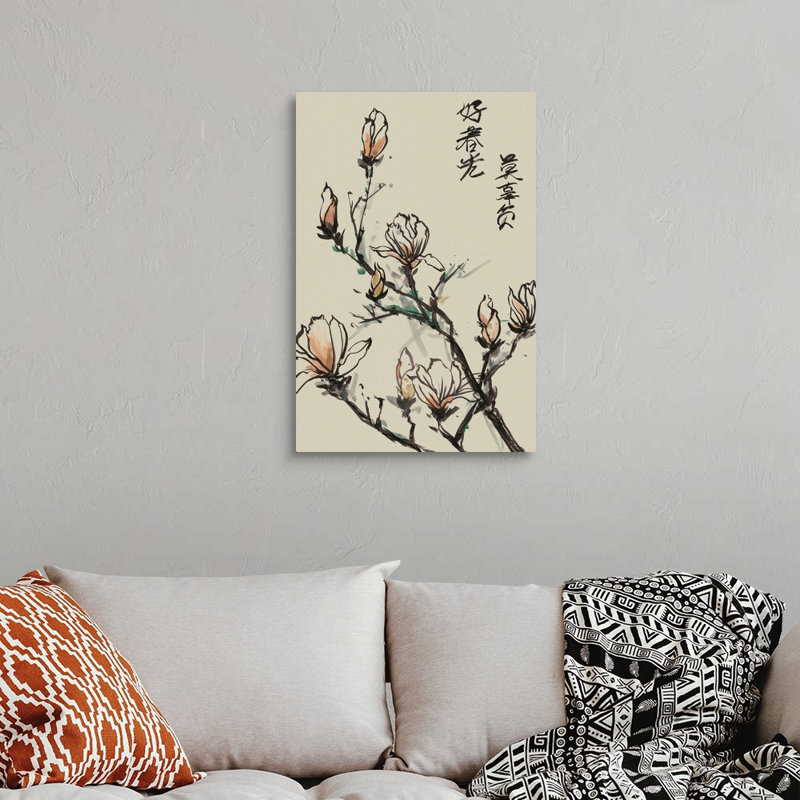 Mandarin Magnolia I, art mural sur toile, Toile tendue, H 24 po x l 36 po x P 1,25 po