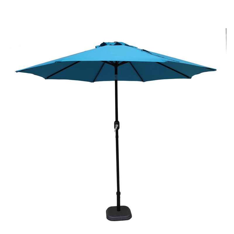 Parasol de marché terreux 108 po, Bleu sarcelle