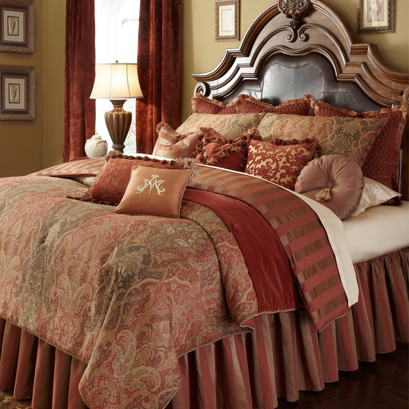 Woodside Park Comforter Set - Spice, King Comforter + 12 Additional Pieces