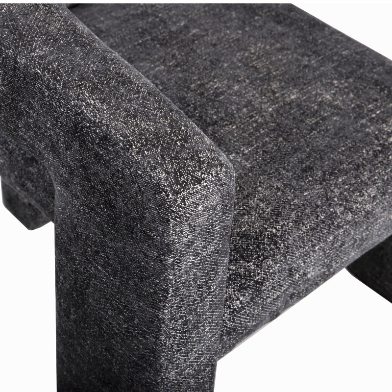Elo Barrel Chair, Black Multi Boucle