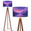 Lampe sur pied à trépied Magical Twilight Landscape River Mountains Crescent Moon