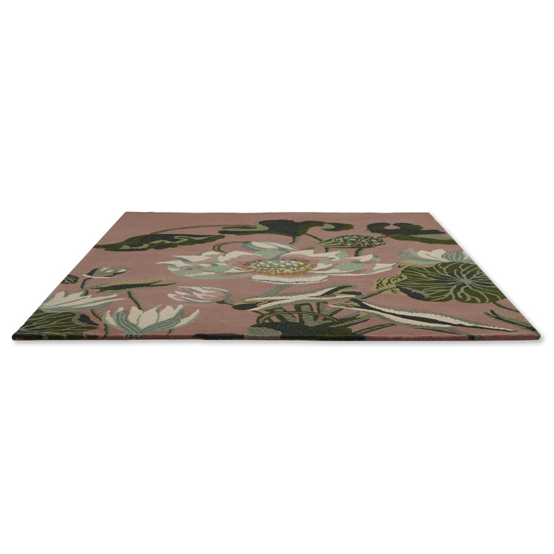 Hand Tufted Wool Floral Area Rug, Rectangle 3'11" x 5'11"