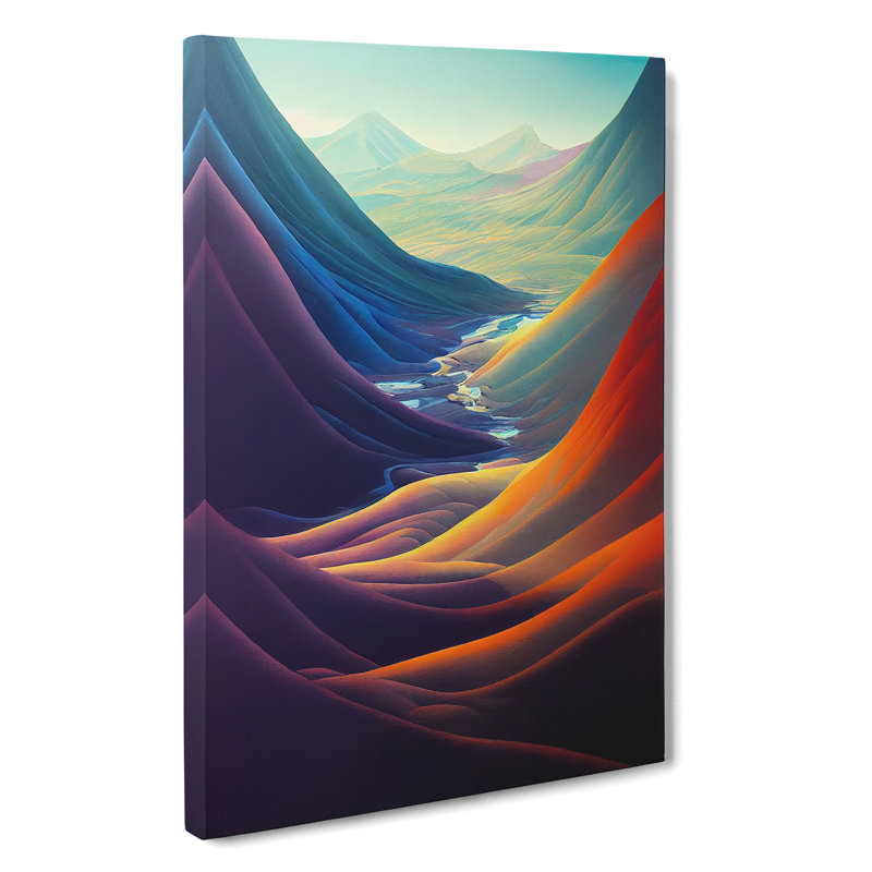 XC1022-1623X Colourful River Landscape No.1 - Wrapped Canvas Print, 76cm H x 50cm W x 3cm D