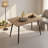 47.2"W Mid-Century Modern Dining Table With Metal Legs, Compact 6-Seater For Kitchen, Office, Or Living Room-569740548
