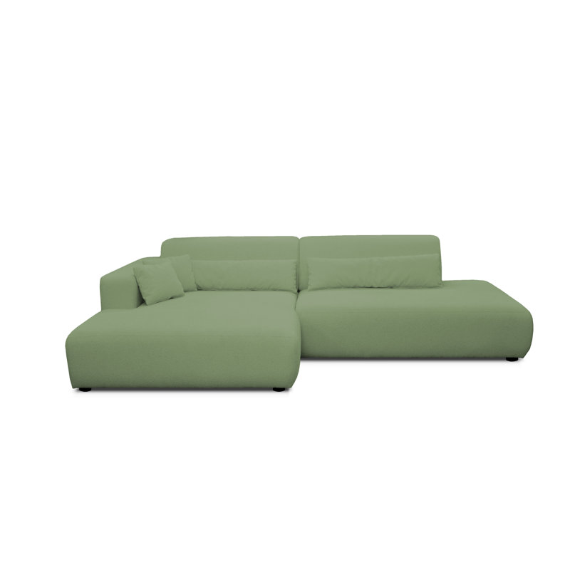 5 Seater Corner Sofa , Right Hand Facing, Green