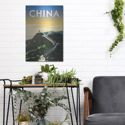 'China' by Omar Escalante Metal Wall Art