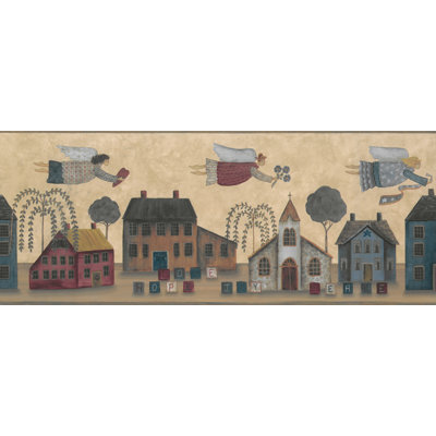 Bordure de papier peint l 15 pi x l 7,5 po country love espérer joy paix anges Dolcie