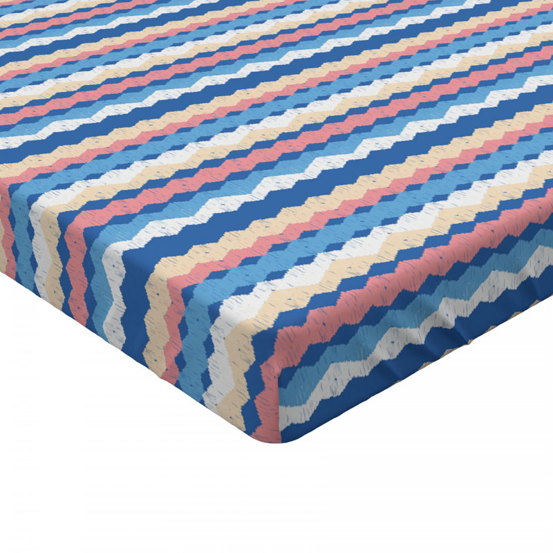 Microfiber Chevron Fitted Sheet, Full Fitted Sheet