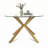 39.4" Round Glass Top Metal Base Dining Table-391635118